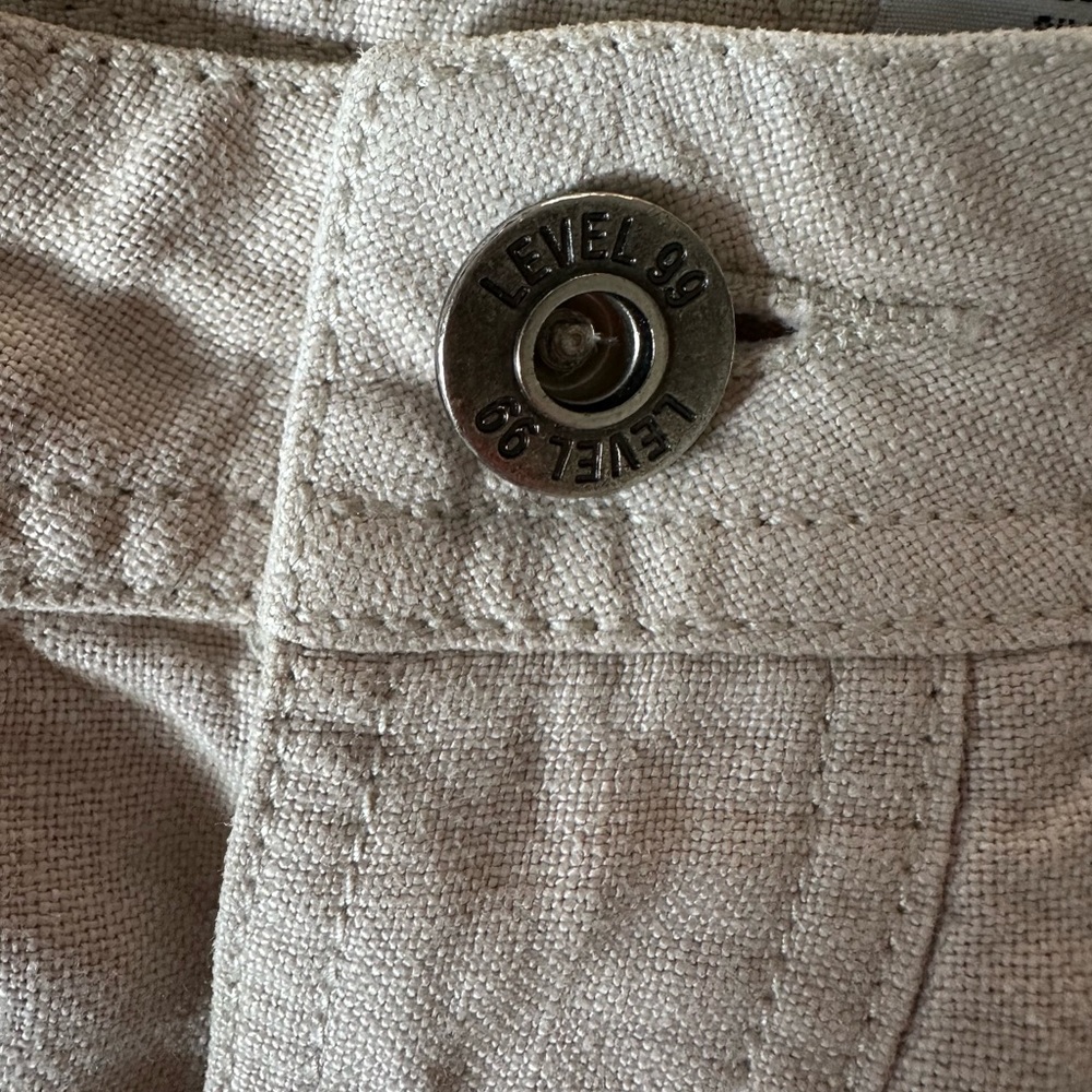 Level 99 Beige Tan Linen Culottes shorts Textured Shorts size 30 - Picture 4 of 5